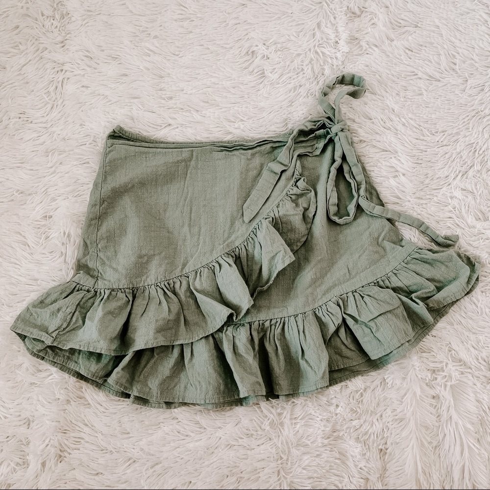 Green Wrap Skirt